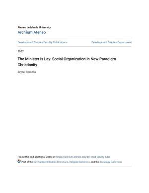 Social Organization in New Paradigm Christianity