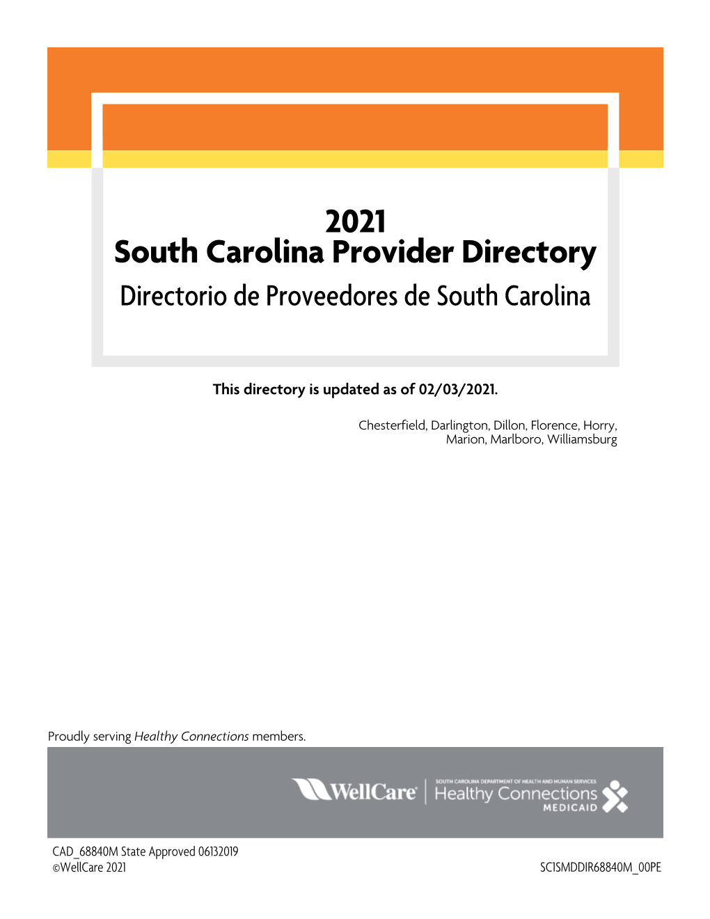 2021 South Carolina Provider Directory Directorio De Proveedores De South Carolina