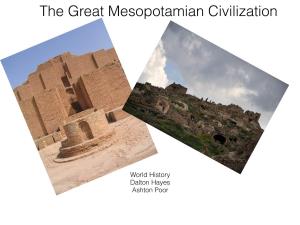 The Great Mesopotamian Civilization