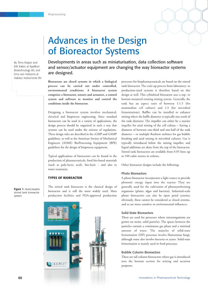 Advances in the Design of Bioreactor Systems