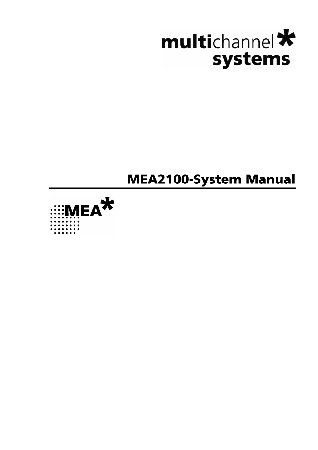 MEA2100-System Manual