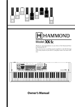 Hammond XK-1C Owner's Manual