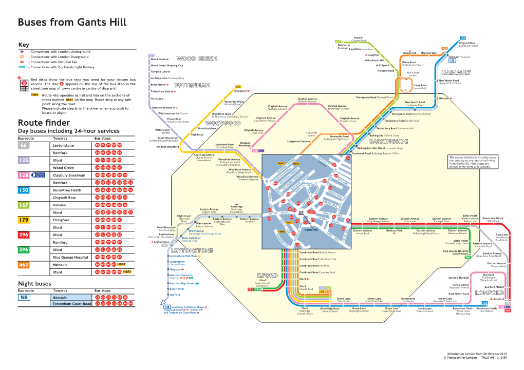 Buses from Gants Hill