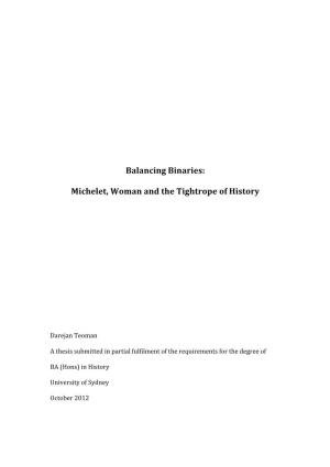 Michelet, Woman and the Tightrope of History