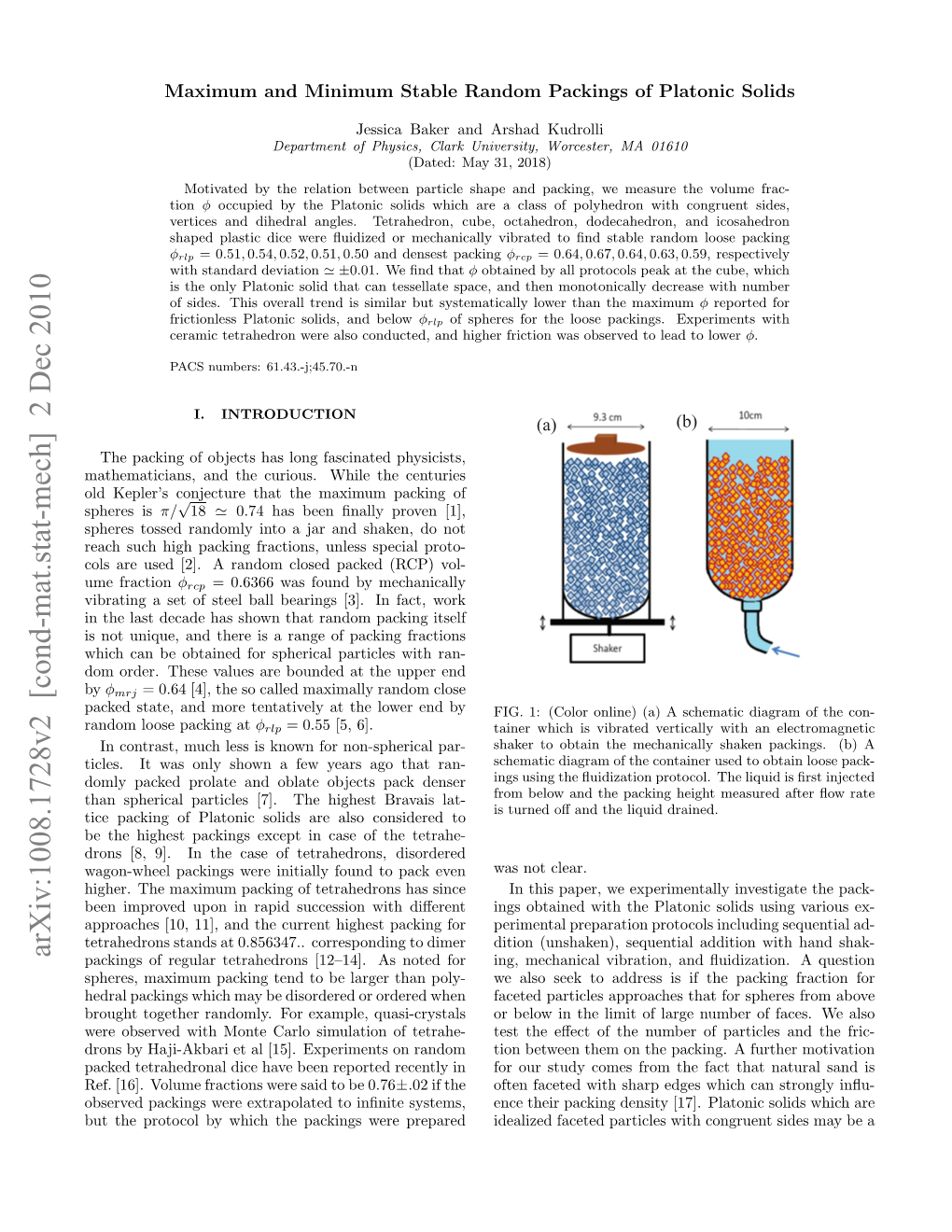 Maximum and Minimum Stable Random Packings of Platonic Solids