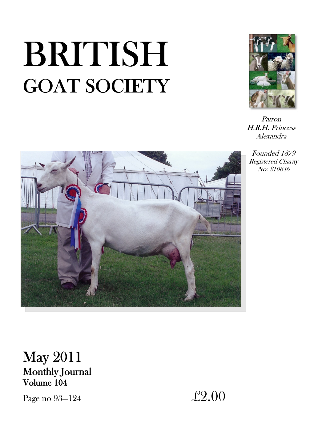 May 2011 Monthly Journal Volume 104 Page No 93—124 £2.00