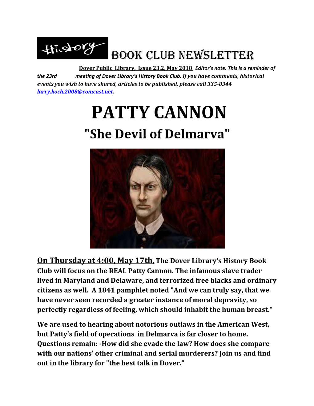 PATTY CANNON "She Devil of Delmarva"