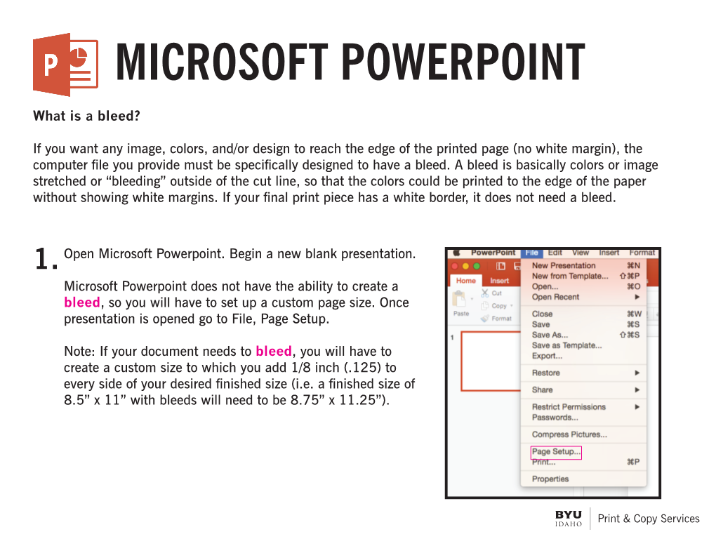 How to Setup Your File in Microsoft Powerpoint