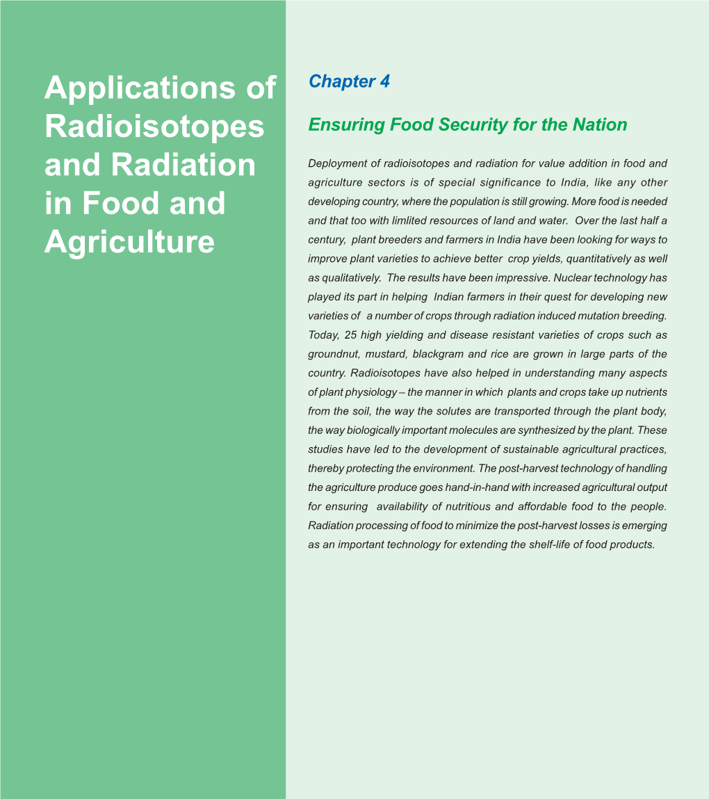 Applications in Food and Agriculture