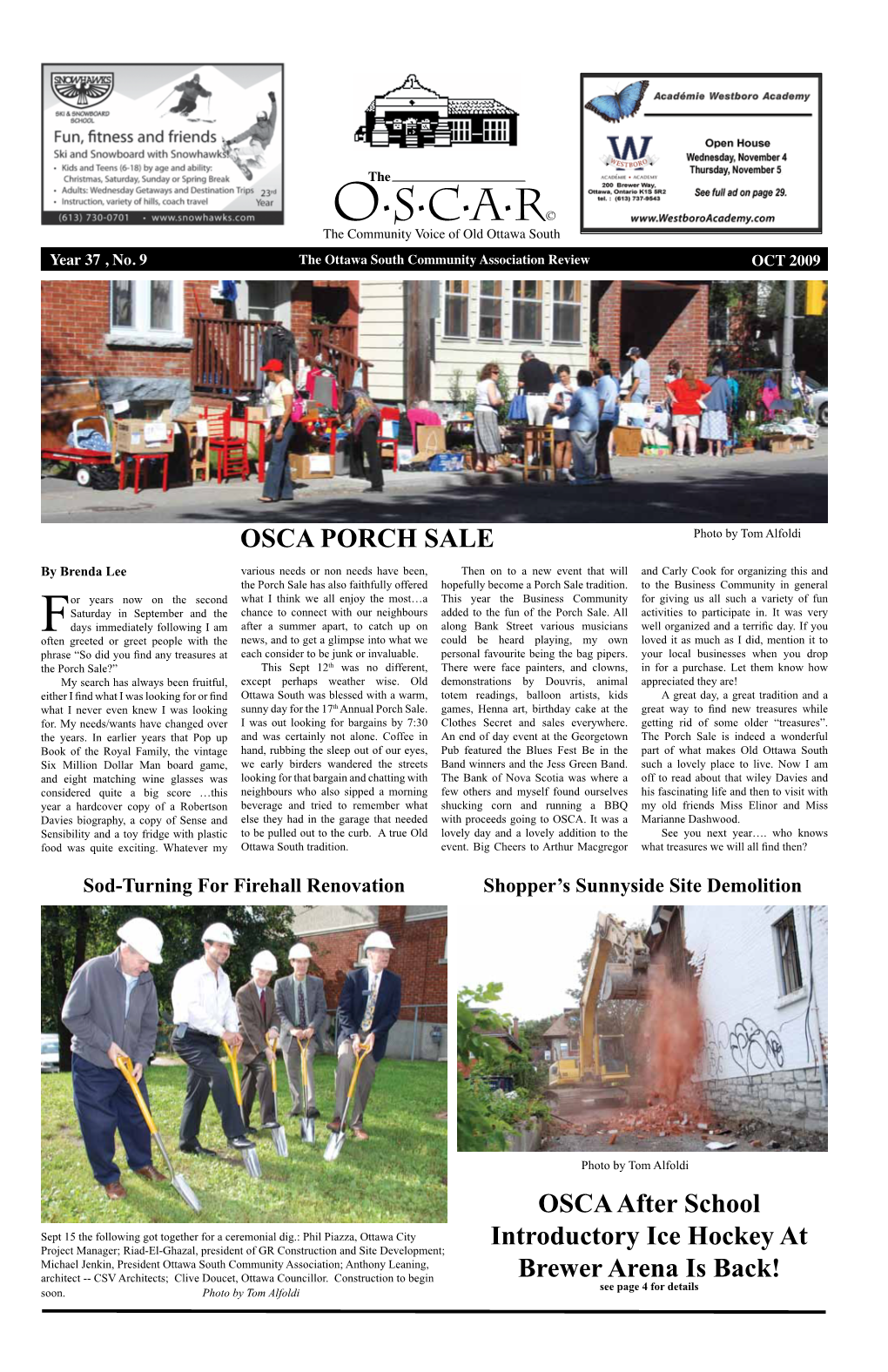 O•S•C•A•R© the Community Voice of Old Ottawa South Year 37 , No