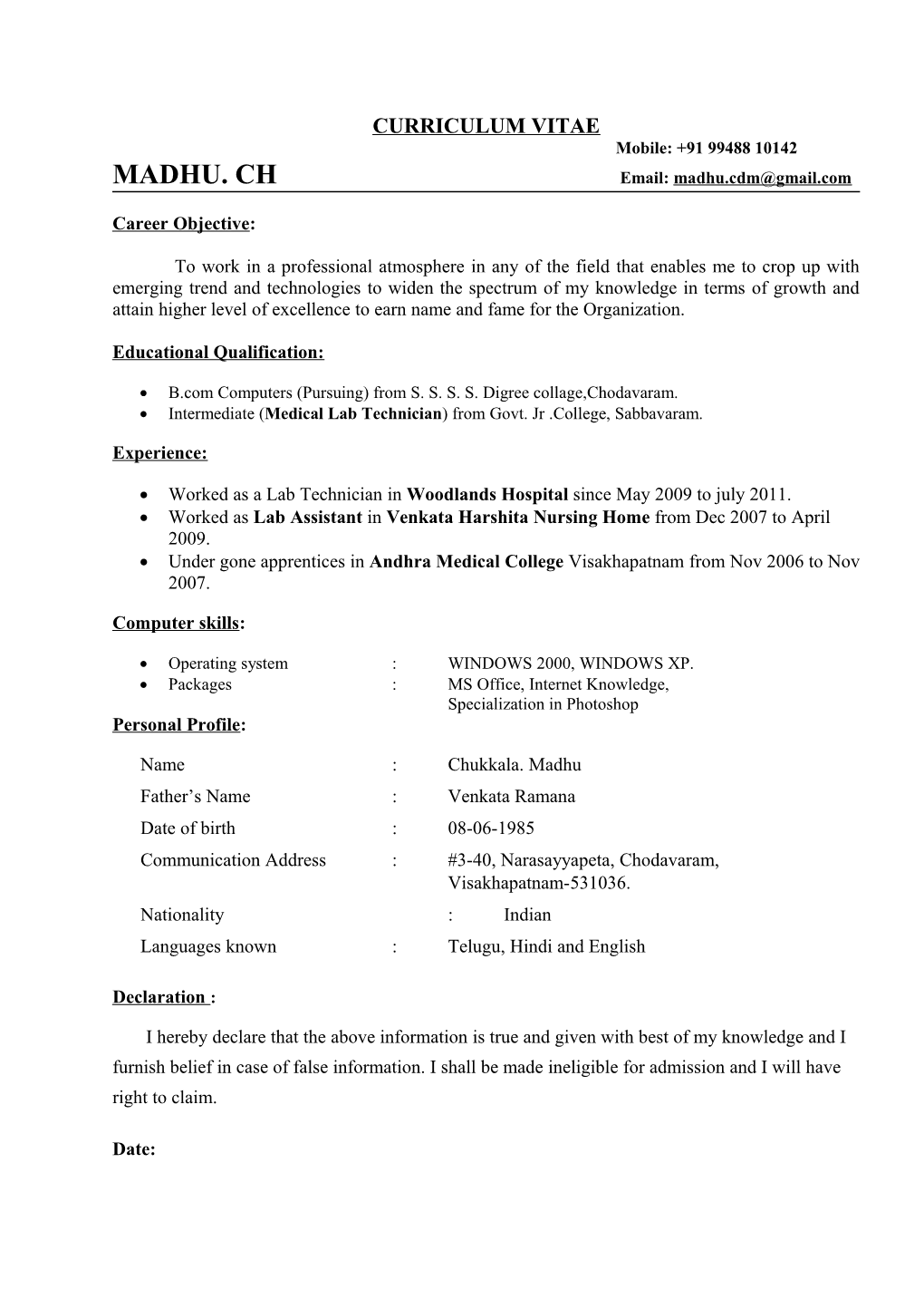 Curriculum Vitae s252