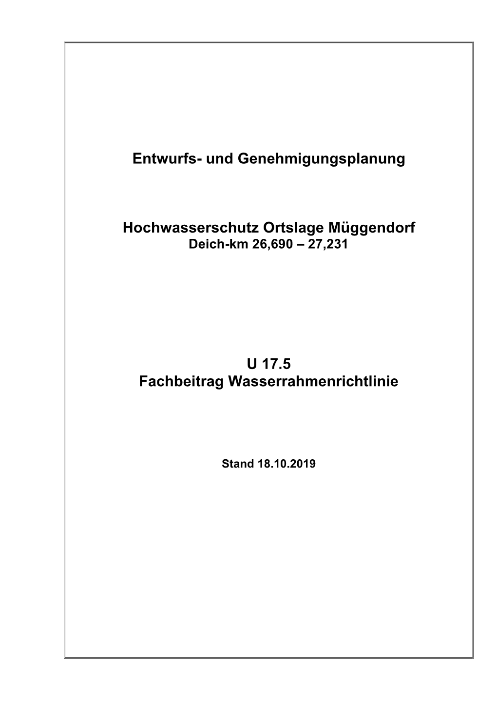 U 17.5 Fachbeitrag Wasserrahmenrichtlinie