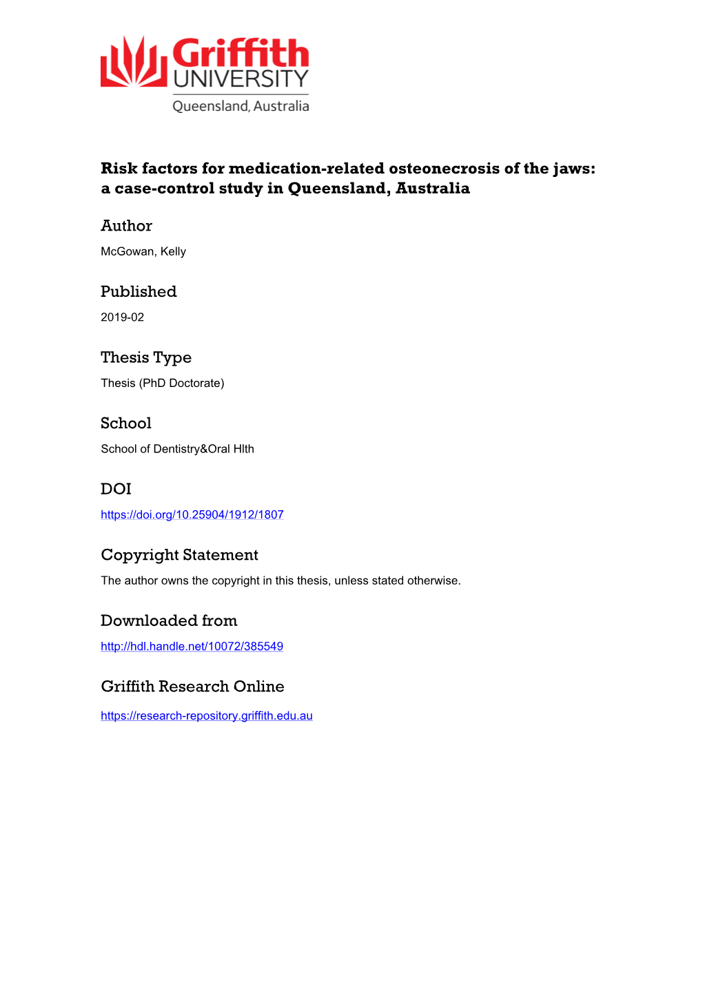 Risk Factors for Medication-Related Osteonecrosis of the Jaws: a Case-Control Study in Queensland, Australia