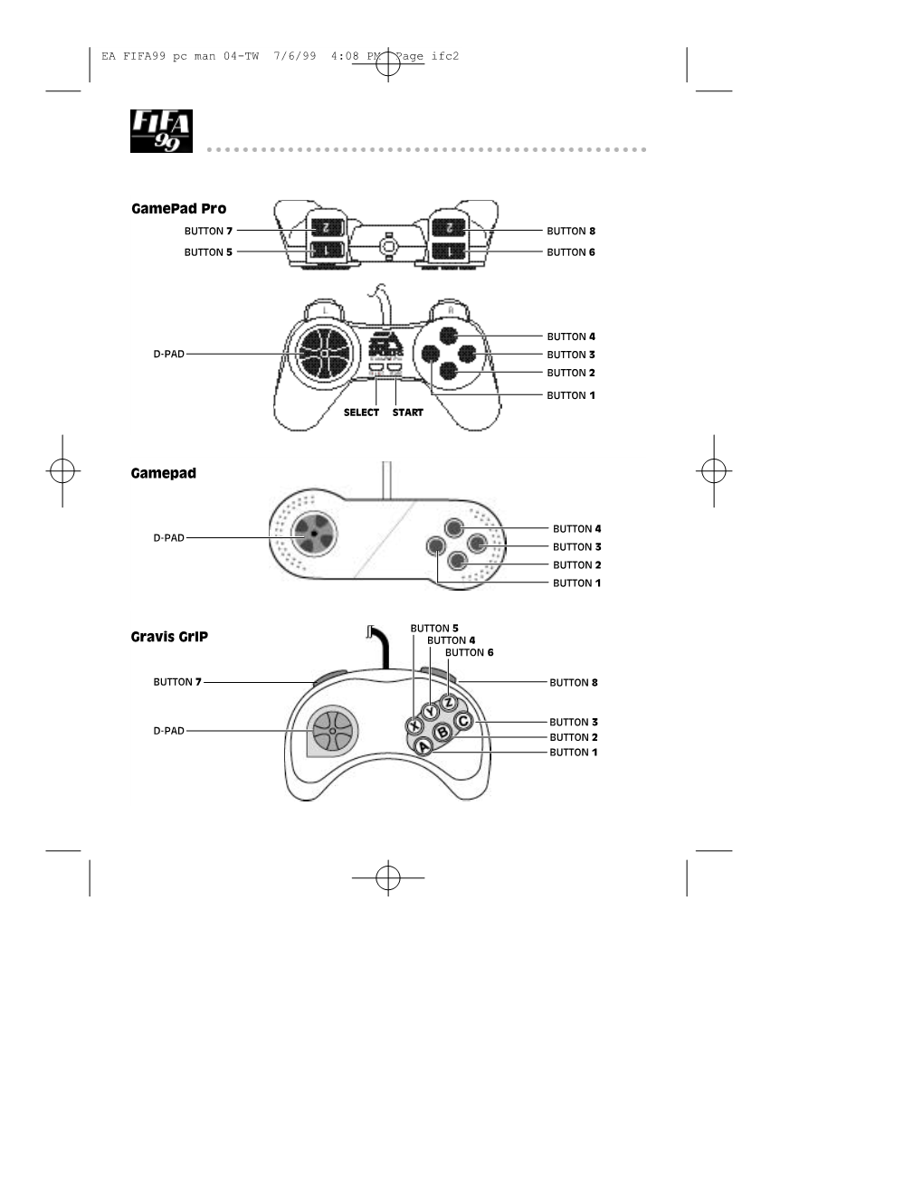 FIFA 99 Windows Manual