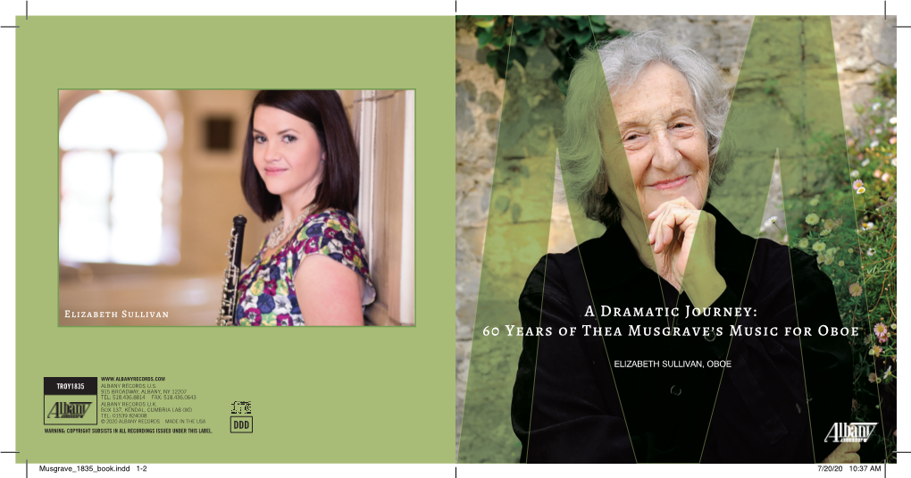 A Dramatic Journey: 60 Years of Thea Musgrave's Music for Oboe