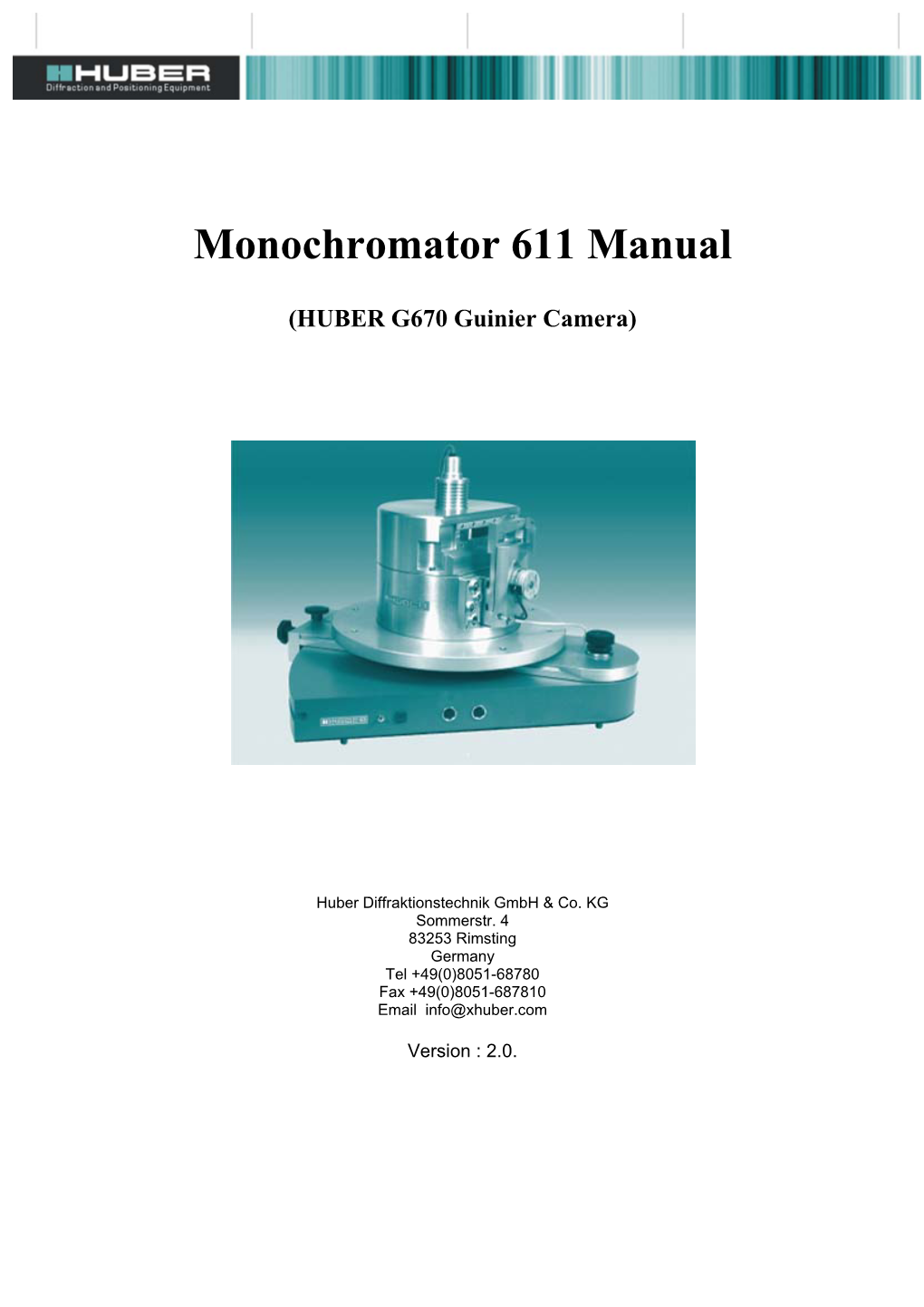 Monochromator 611 Manual