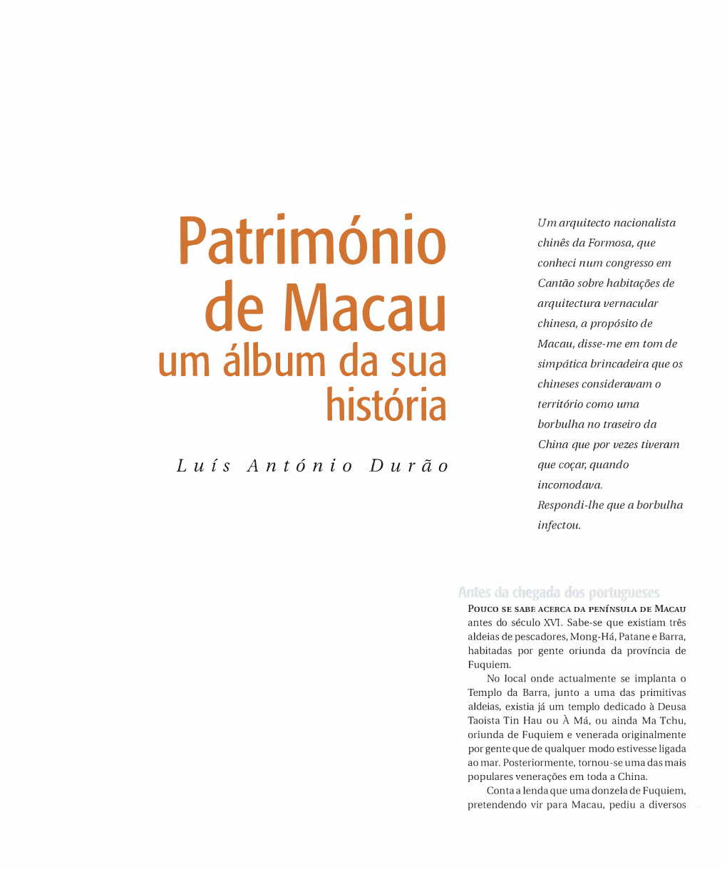 Património De Macau