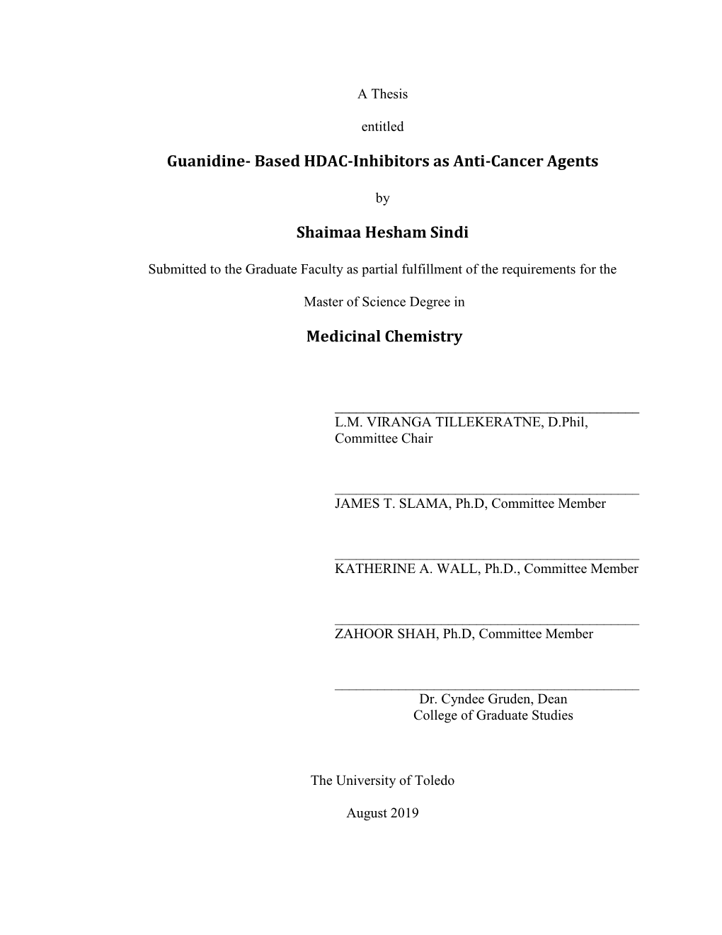 Based HDAC-Inhibitors As Anti-Cancer Agents