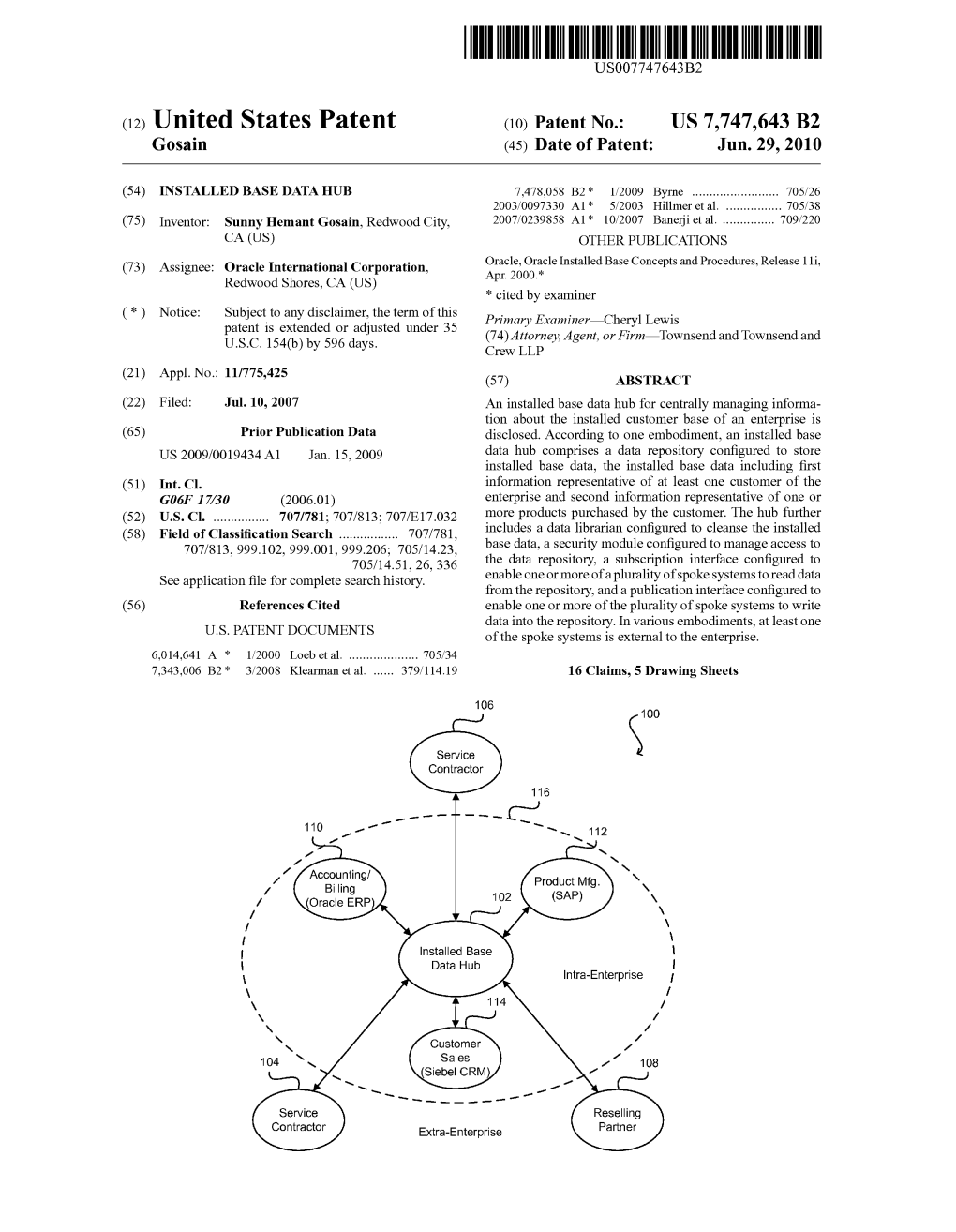 (12) United States Patent (10) Patent No.: US 7,747,643 B2 Gosain (45) Date of Patent: Jun