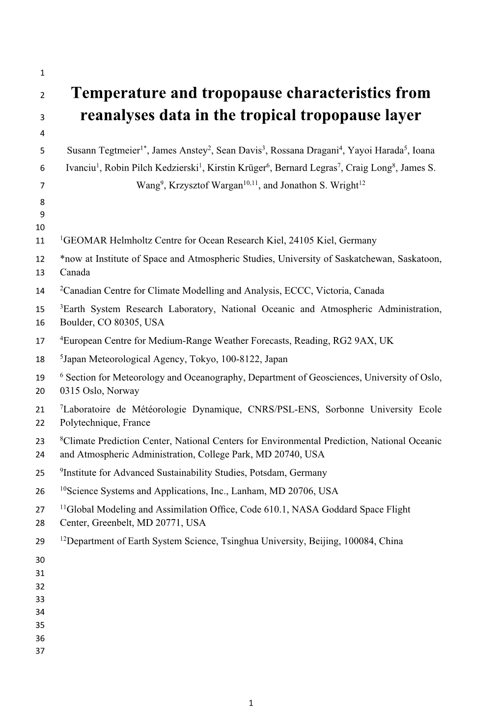 Reanalyses Data in the Tropical Tropopause Layer