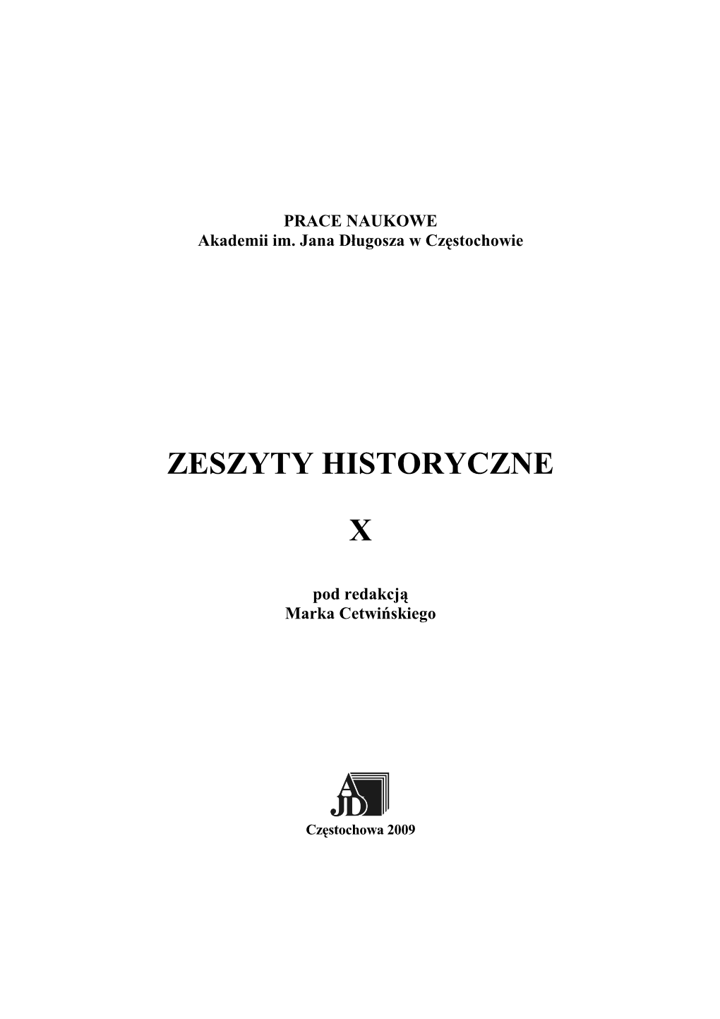 Zeszyty Historyczne