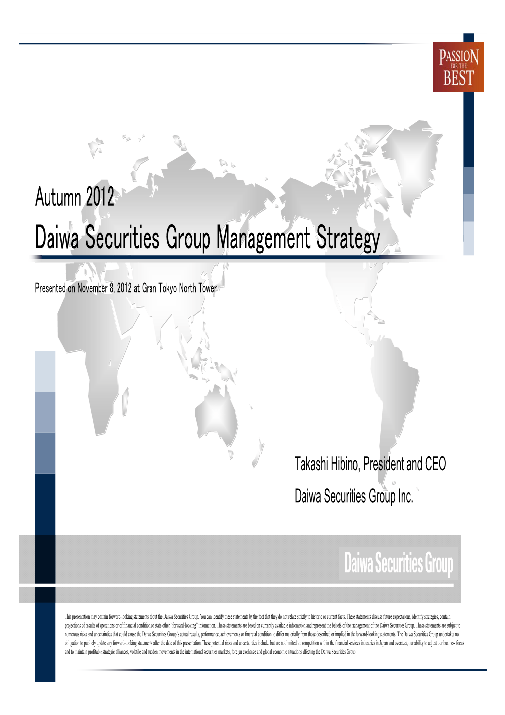 Daiwa Securities Group Management Strategy