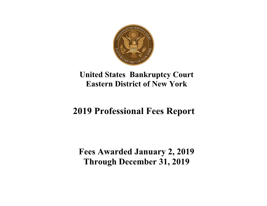 2019 Professional Fees Report