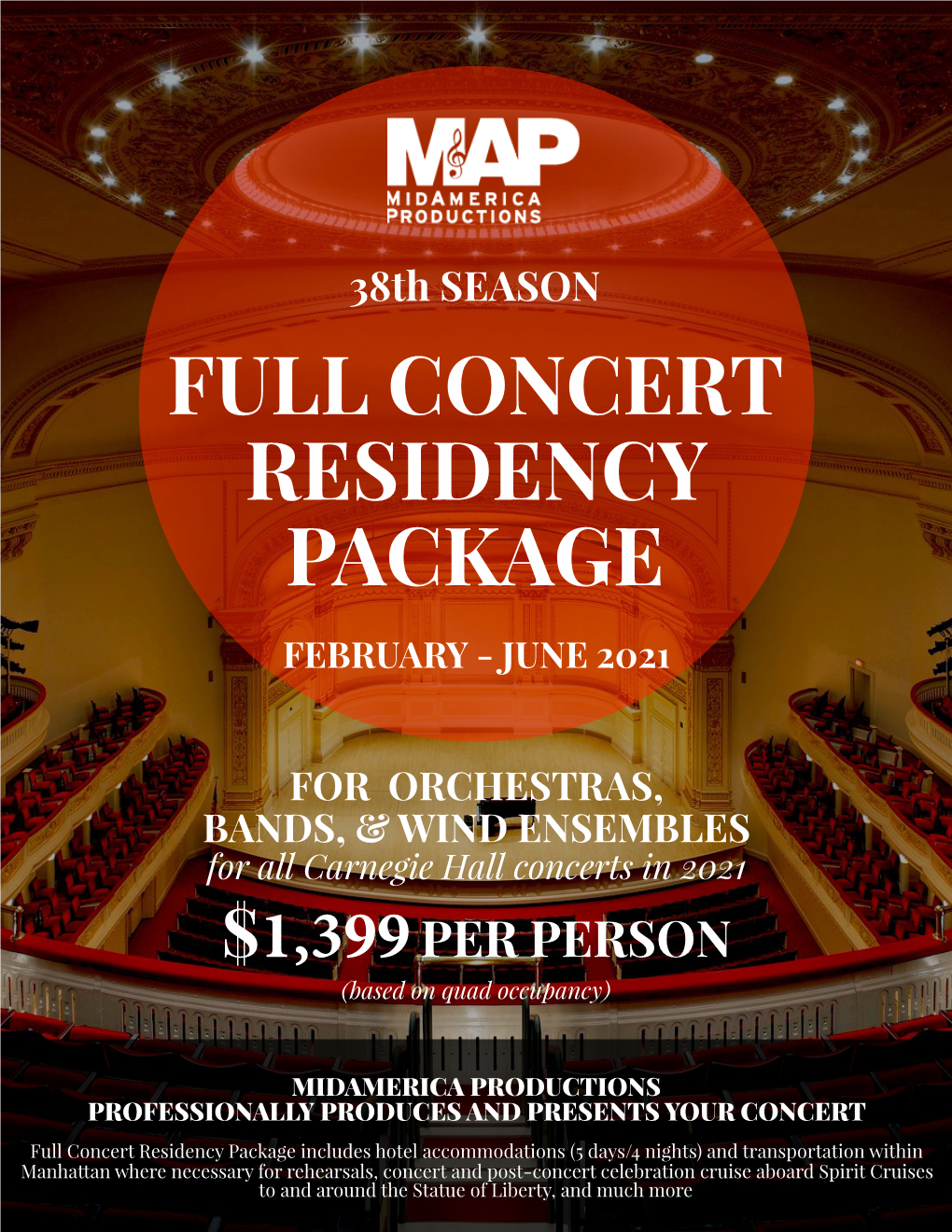 Full Concert Residency Package February - June 2021