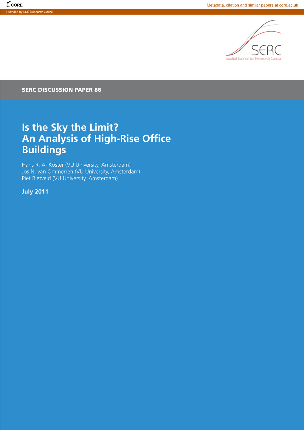 Is the Sky the Limit? an Analysis of High-Rise Office Buildings