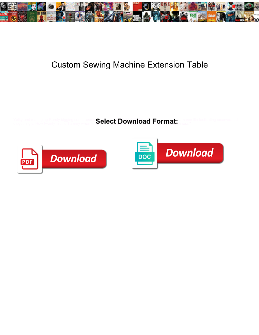 Custom Sewing Machine Extension Table