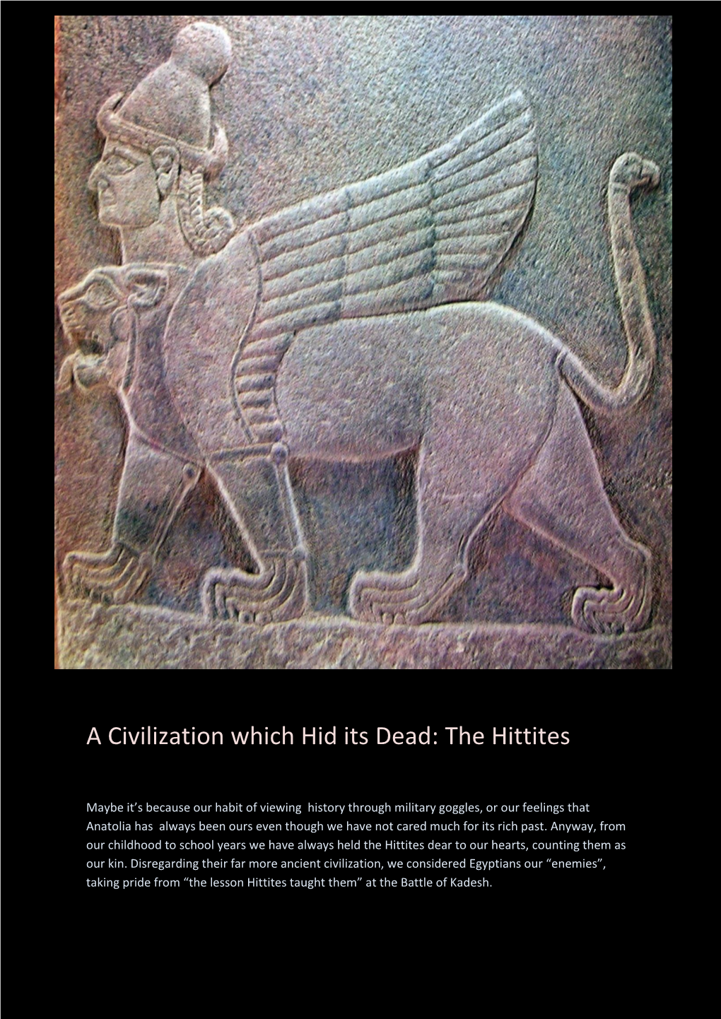 A Civilization Which Hid Its Dead: the Hittites