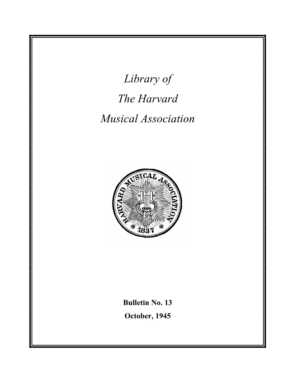 Library of the Harvard Musical Association