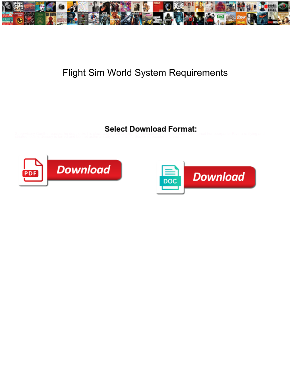 Flight Sim World System Requirements