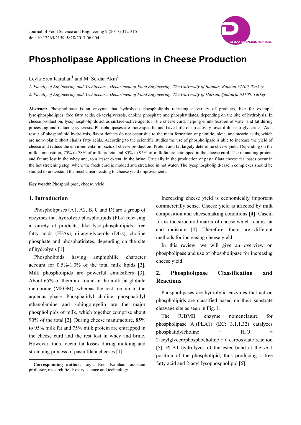 Phospholipase Applications in Cheese Production