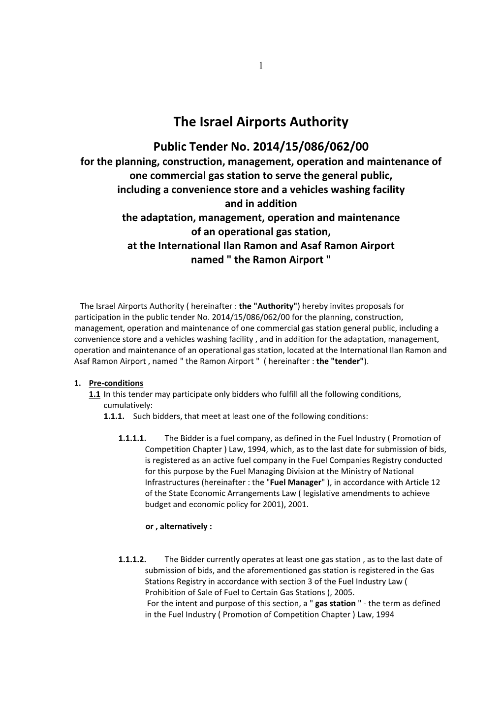 The Israel Airports Authority