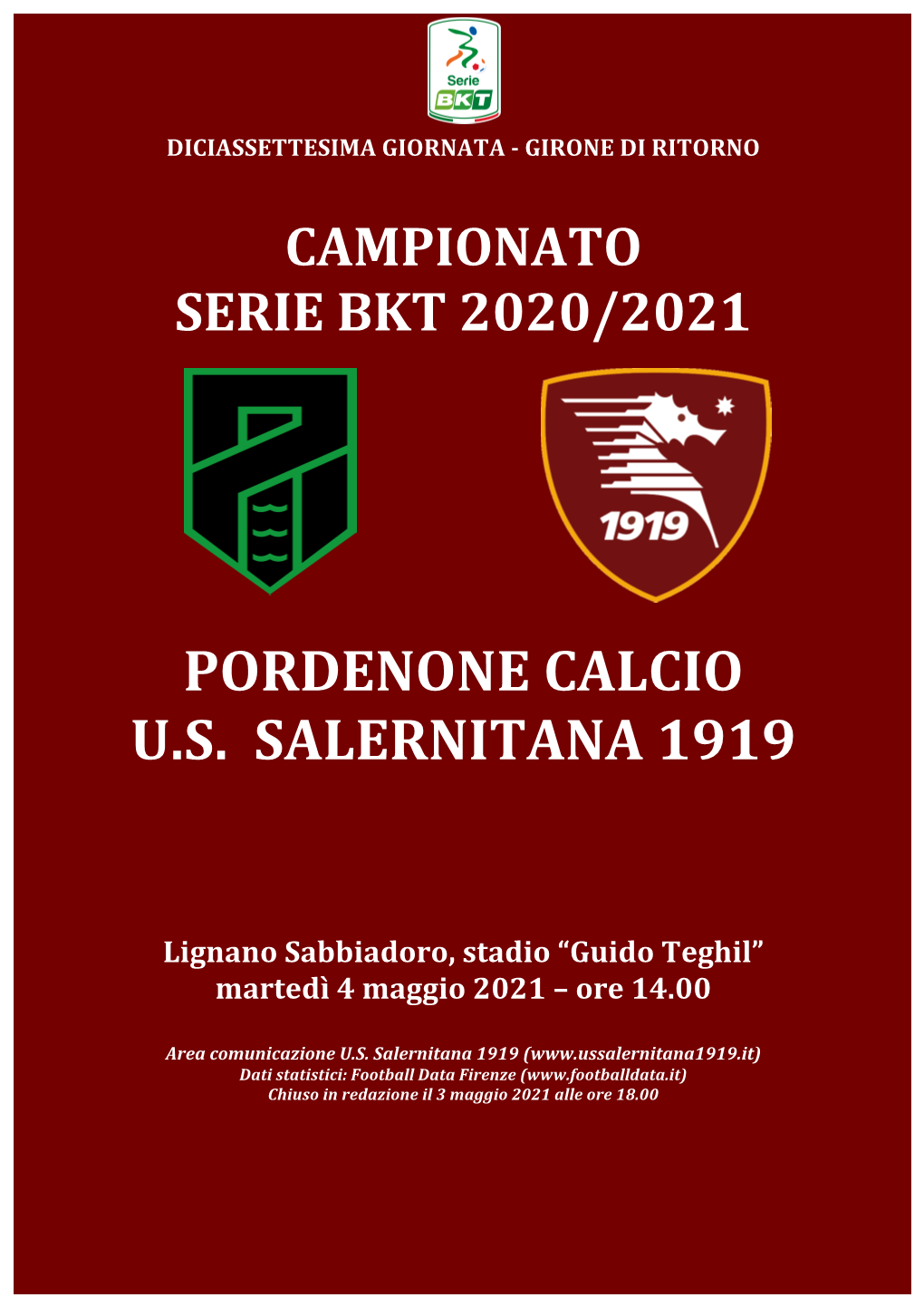 Pordenone Calcio U.S. Salernitana 1919
