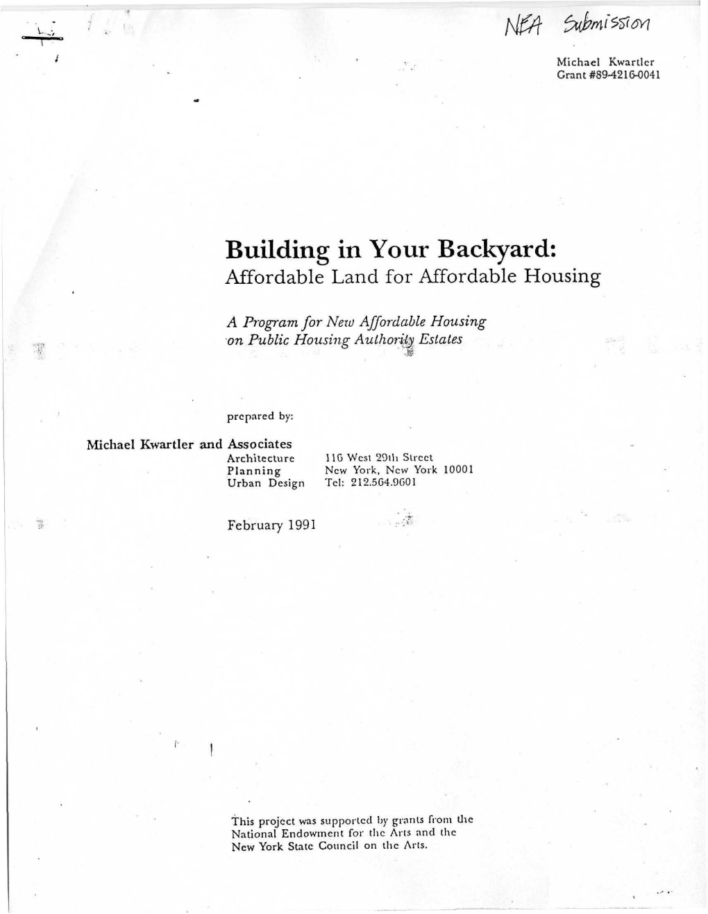 Building in Your Backyard: Affordable Land for Affordable Housing