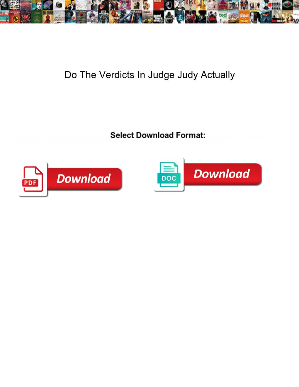 Do the Verdicts in Judge Judy Actually