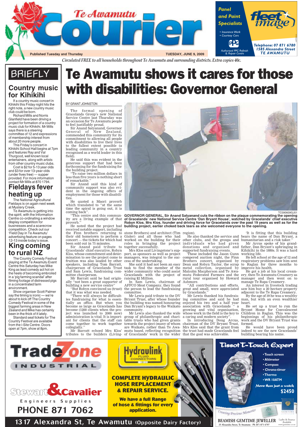 Te Awamutu Courier, Tuesday, June 9, 2009