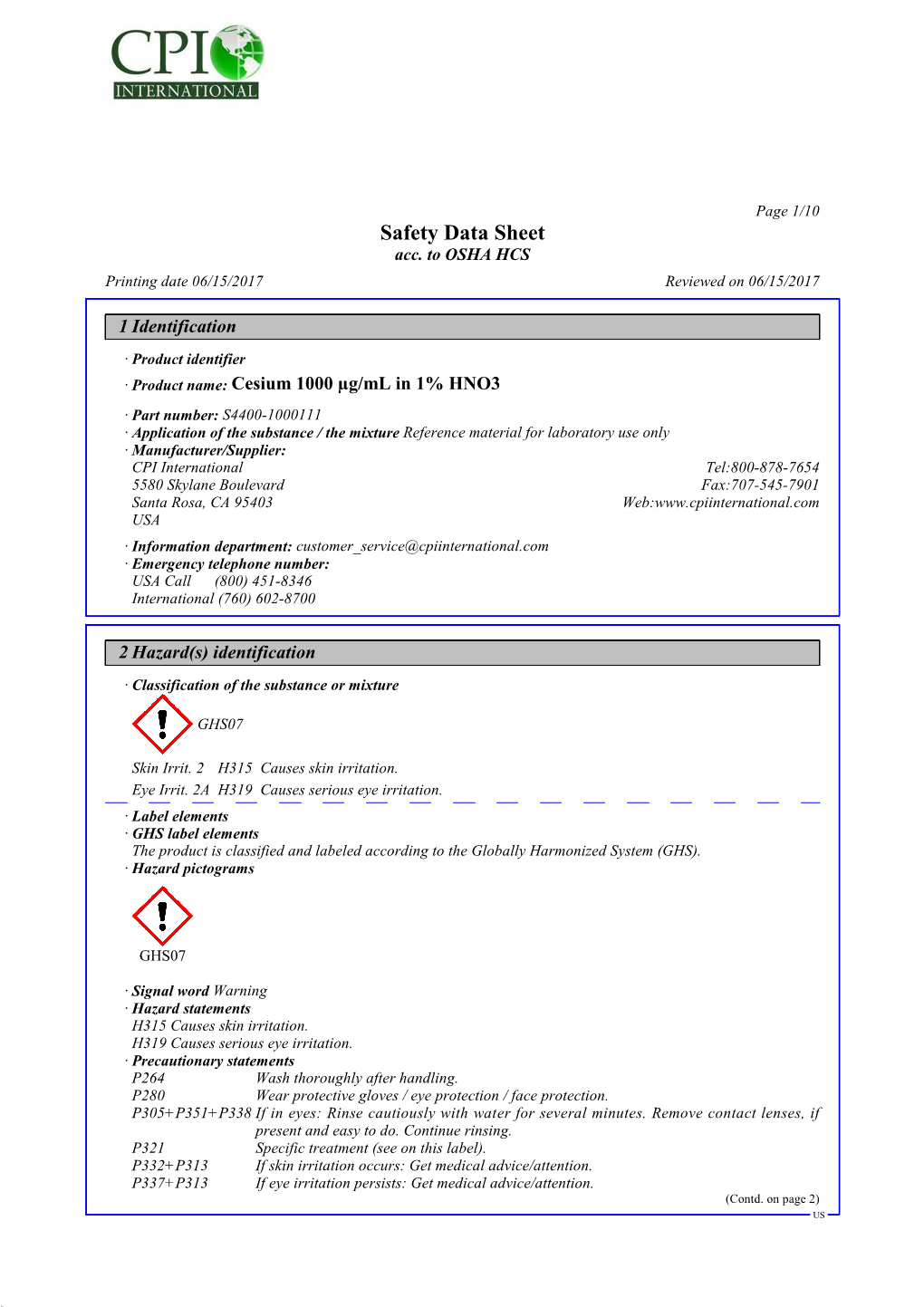 Safety Data Sheet Acc