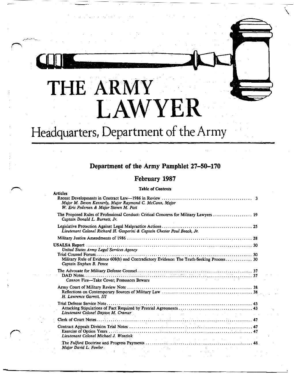 The Army Lawyer (Feb