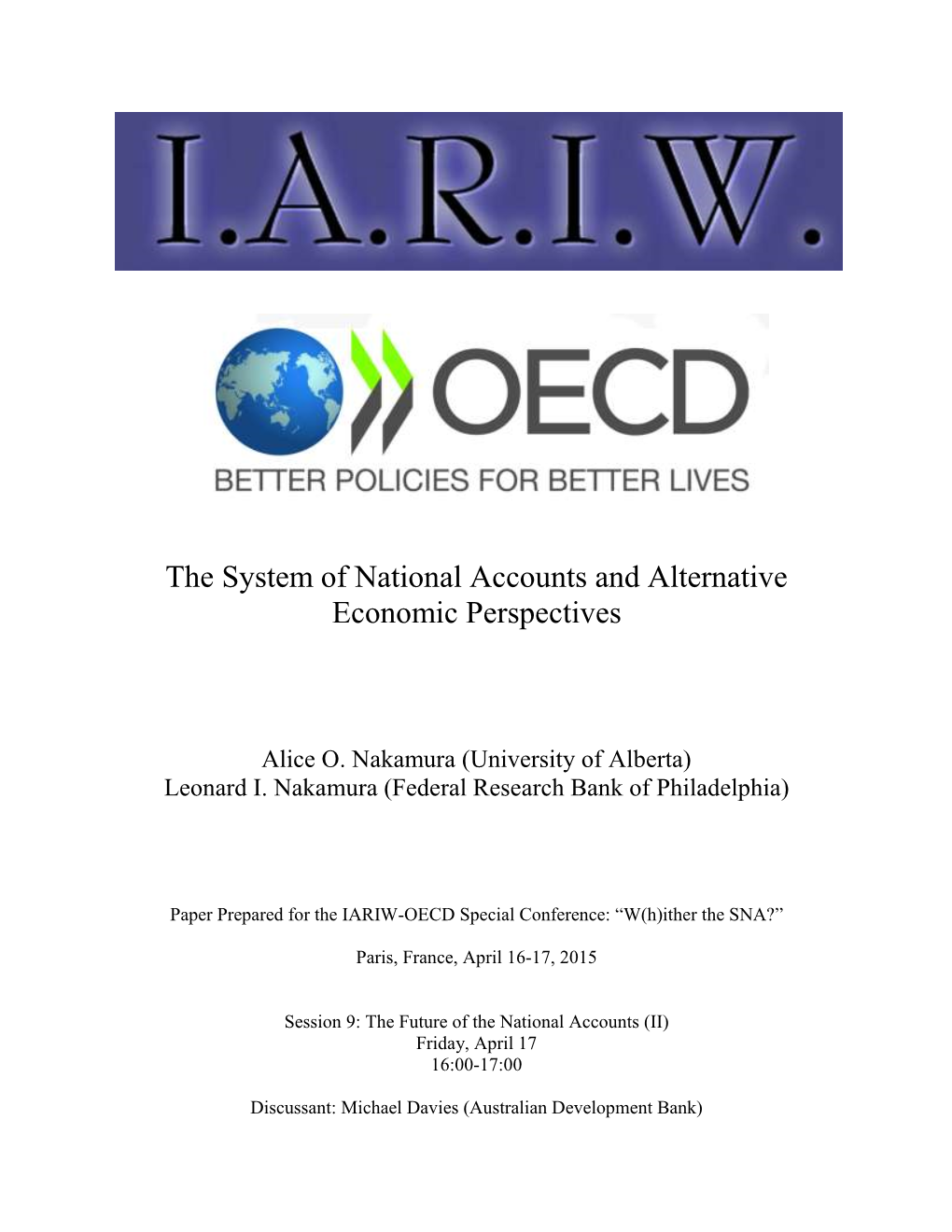 The System of National Accounts and Alternative Economic Perspectives