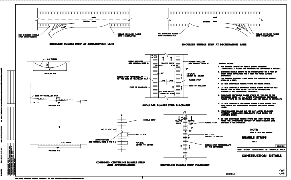 Construction Details Rumble Strips