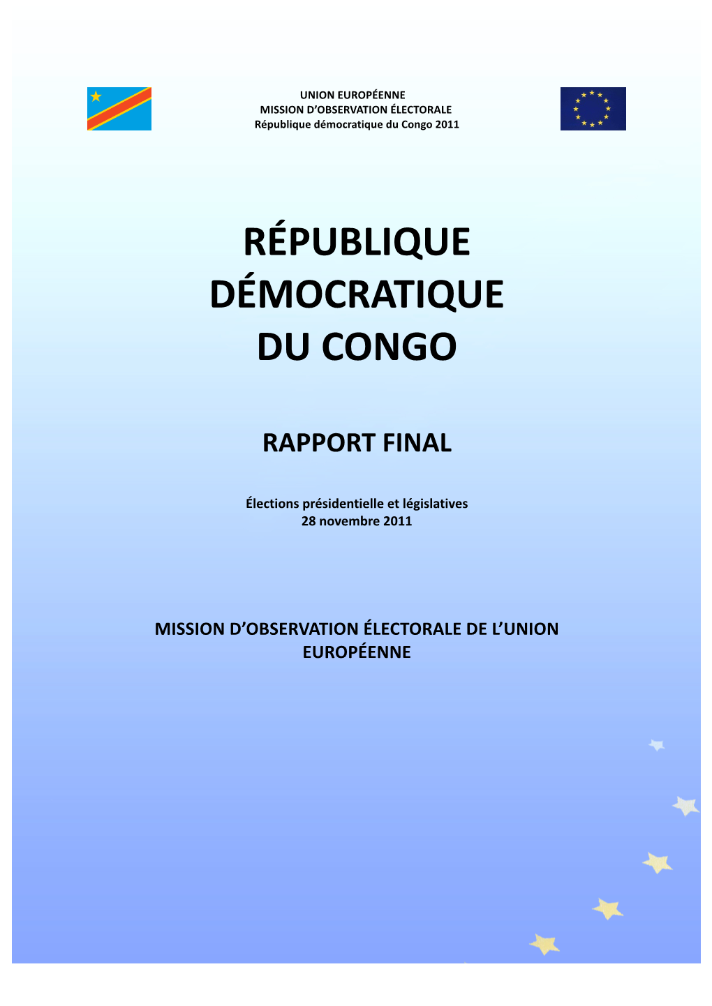 République Démocratique Du Congo 2011