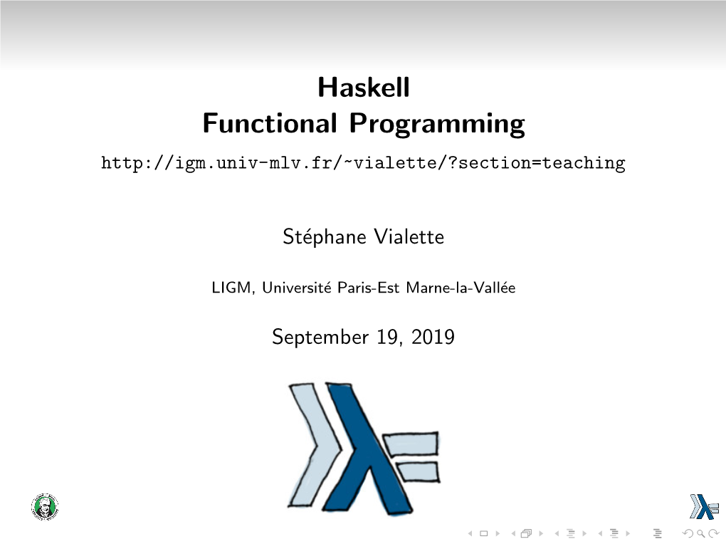 1=Haskell =1=Functional Programming