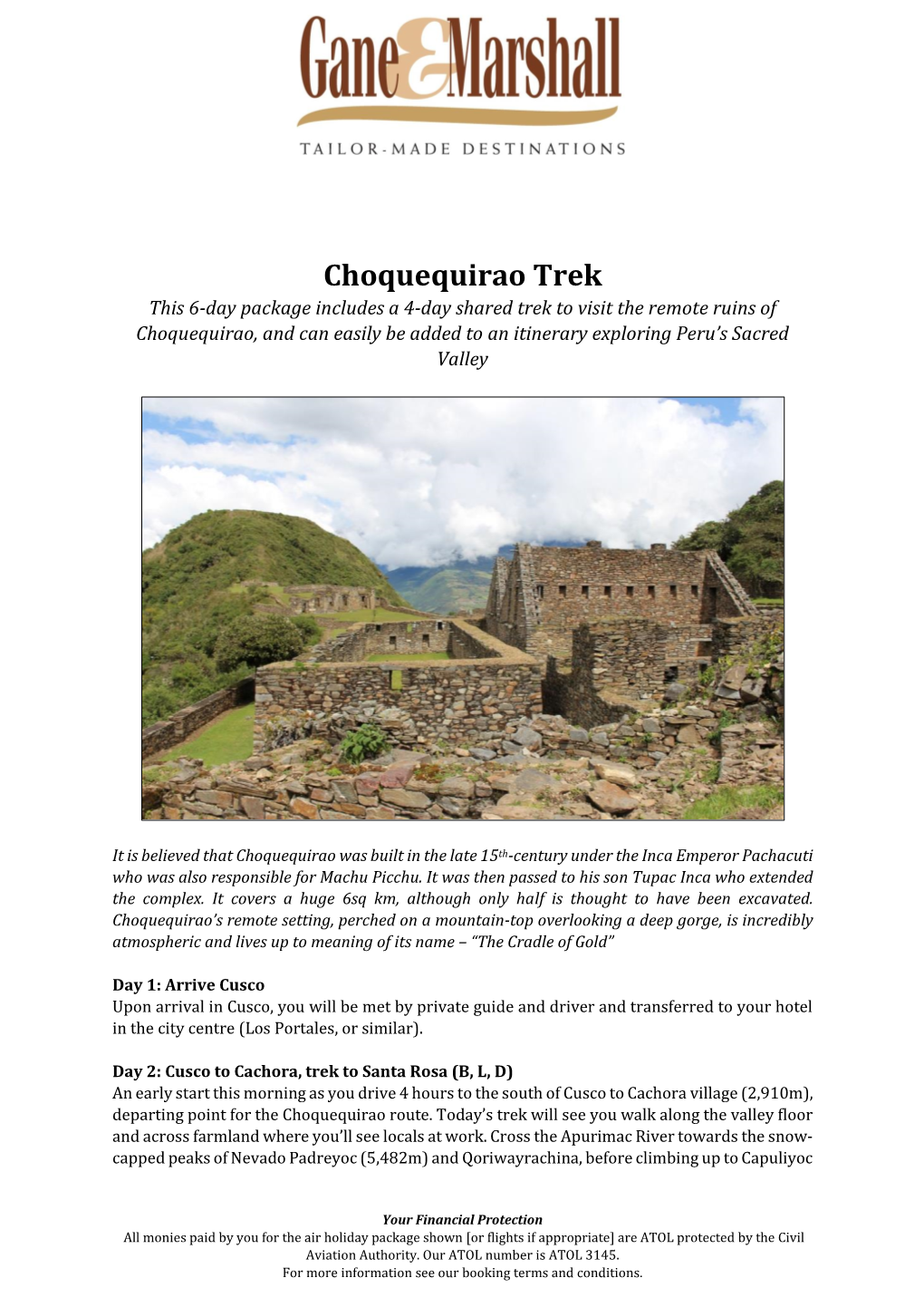 Choquequirao Trek