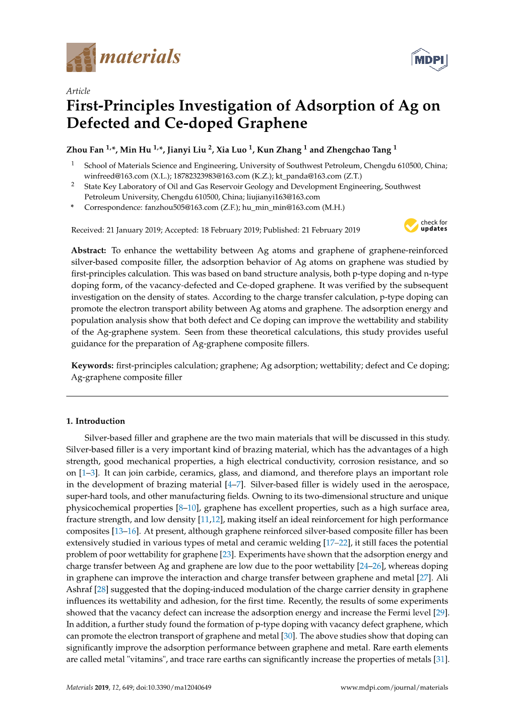 First-Principles Investigation of Adsorption of Ag on Defected and Ce-Doped Graphene