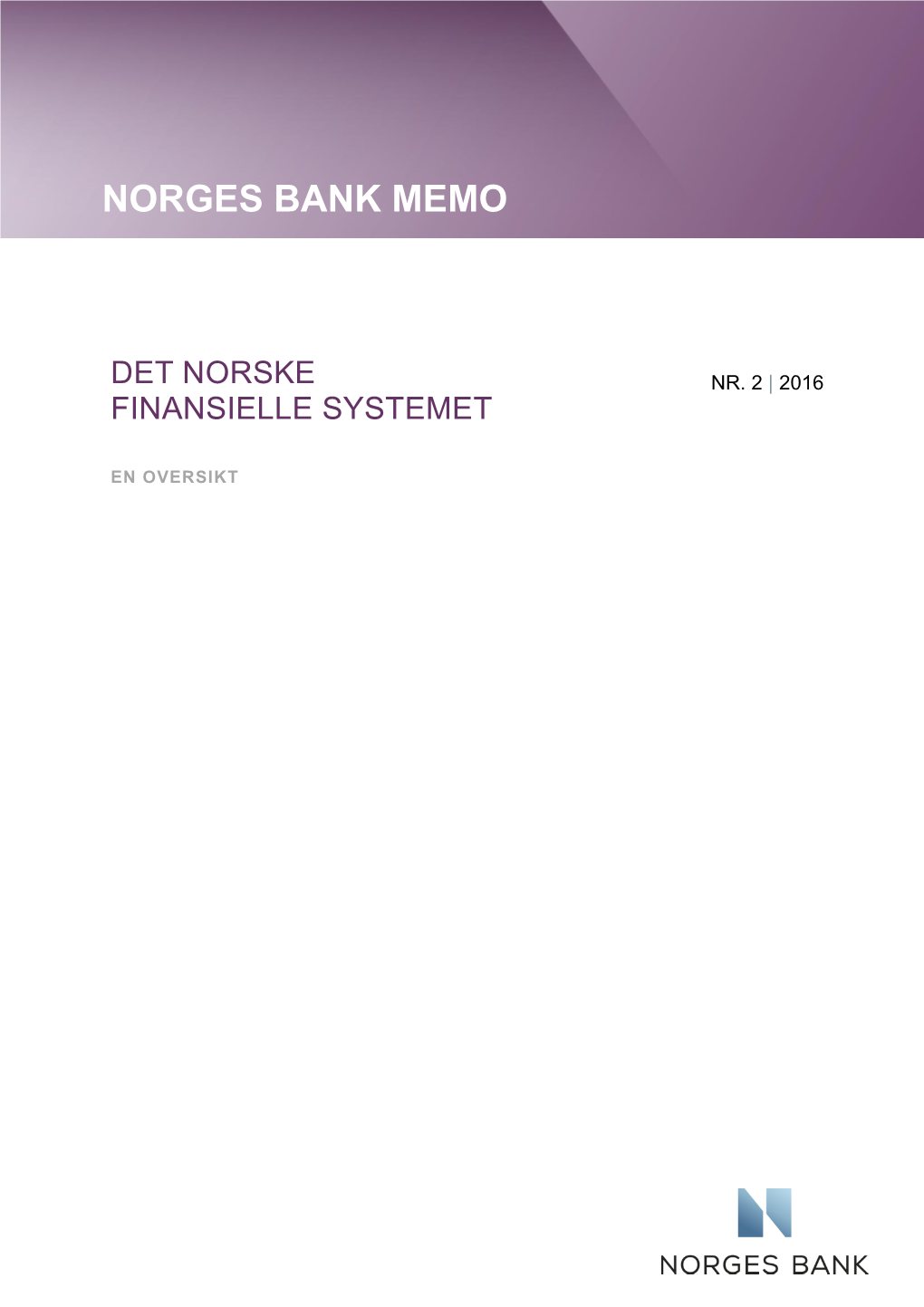 Det Norske Finansielle Systemet