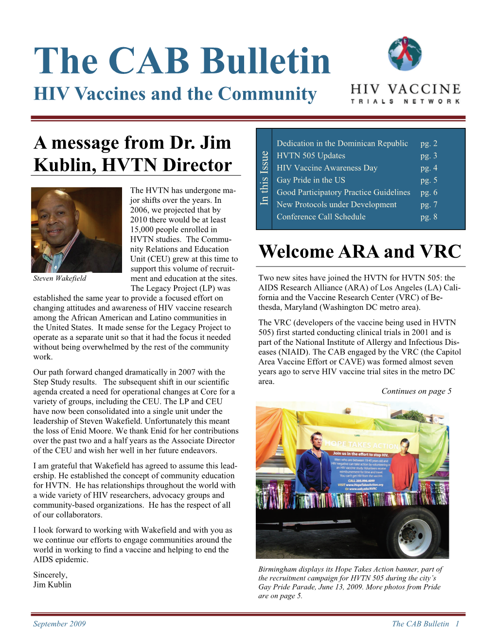 The CAB Bulletin HIV Vaccines and the Community