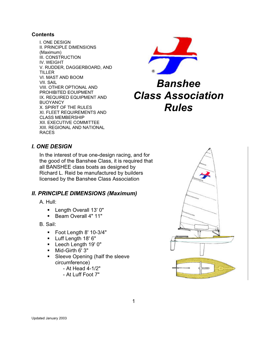Banshee Class Association Rules